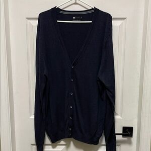Le 31 | Par Simons | Navy | Organic Cotton Blend | Cardigan Sweater | Size L